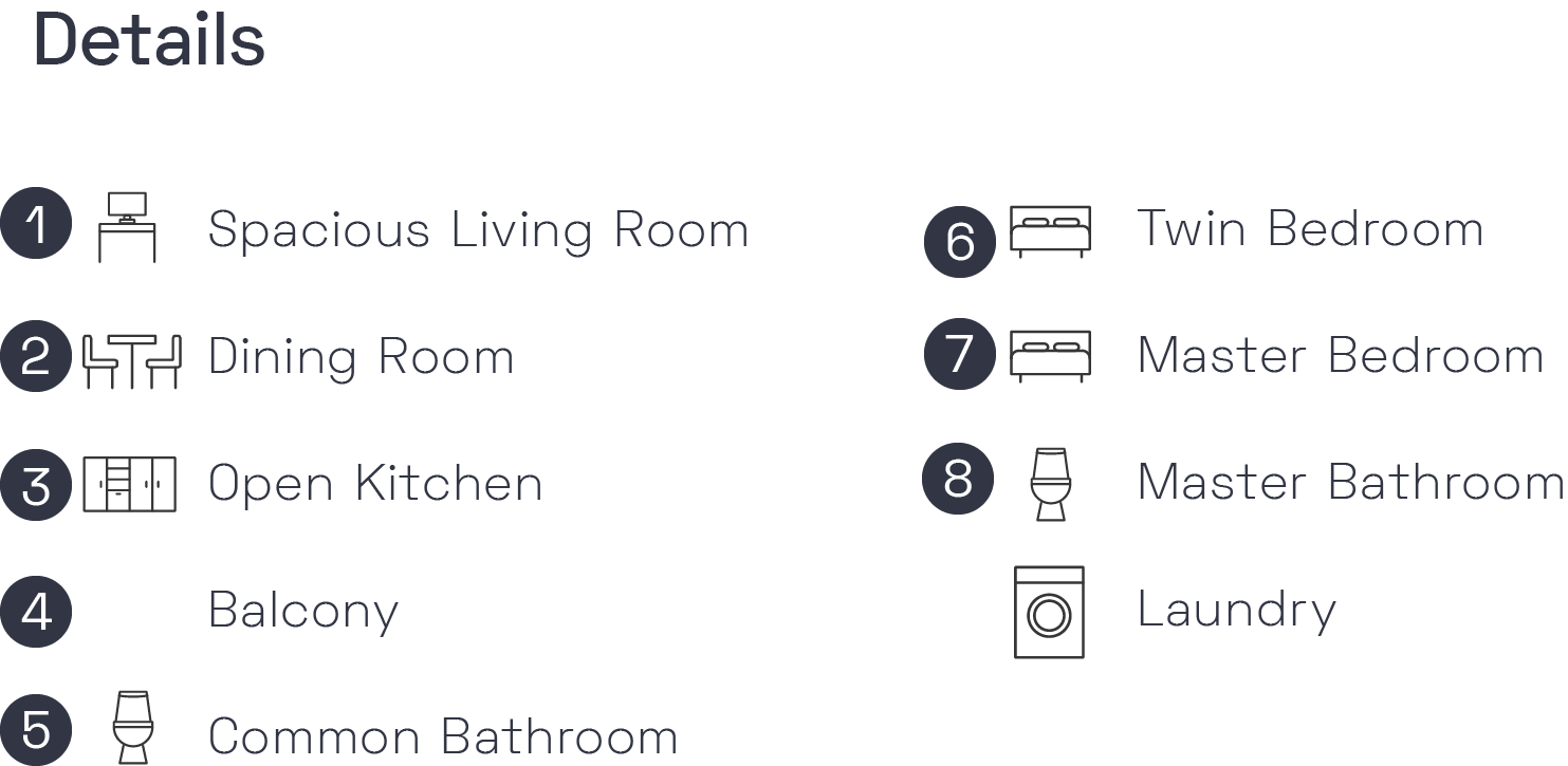 2 Bedroom details