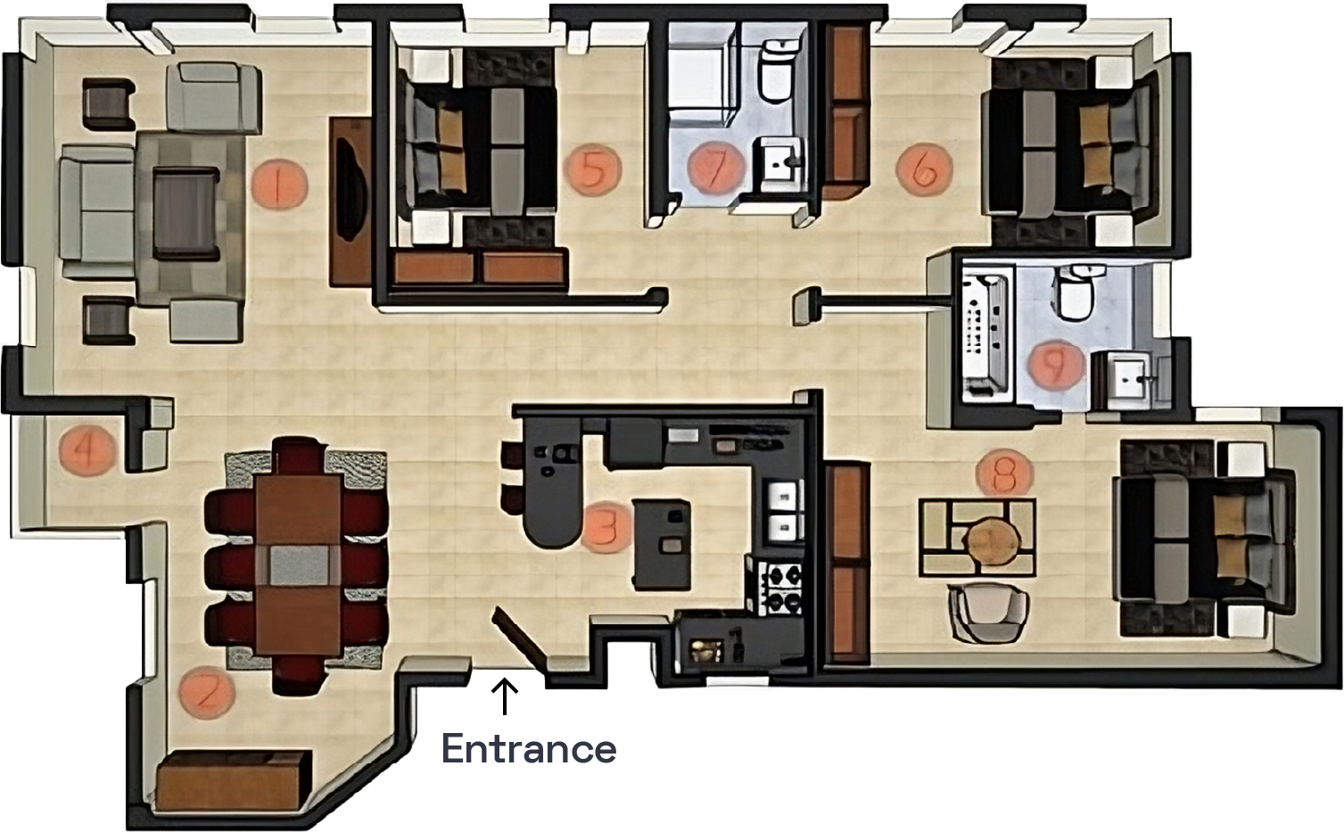 3 Bedroom plan